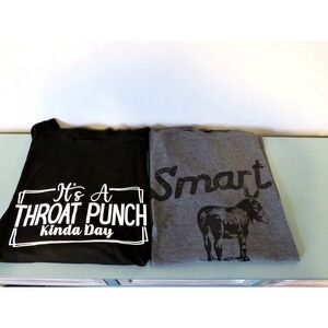 Two (2) Graphic Tee's Shein‎ Curve Size 3X T-Shirt